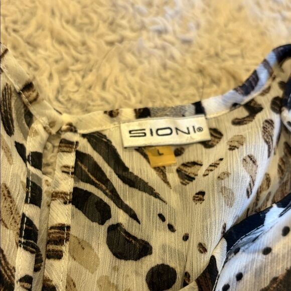 Sioni Animal Print Tank Top - Black, Brown, Cream - Picture 3 of 6